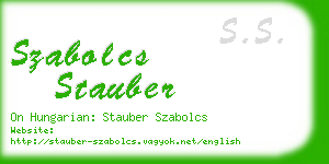 szabolcs stauber business card